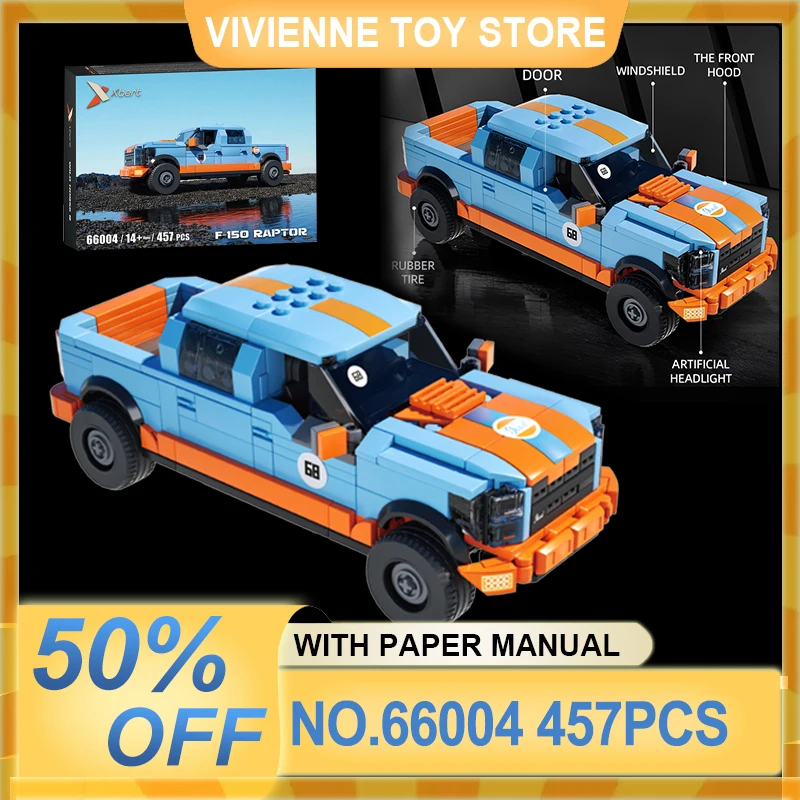

IN STOCK Xbert 66004 F-150 Raptor Model Classic Builing Blocks Puzzle DIY Brick Children Toy Christmas Adults Gifts