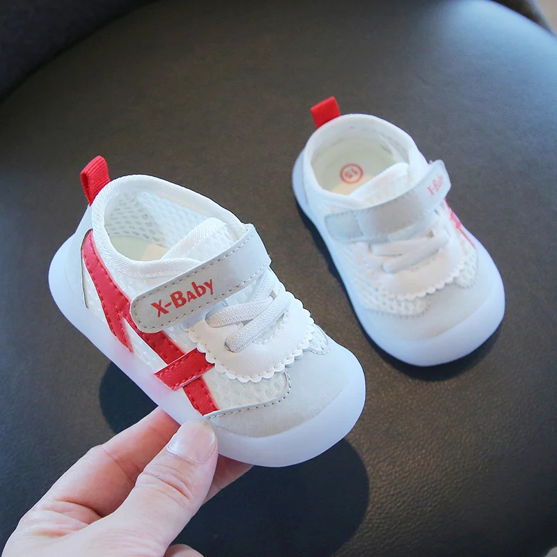 Baby Boys Girls Breathable Mesh Baby Walking Shoes Jelly Soft Bottom Casual Shoes