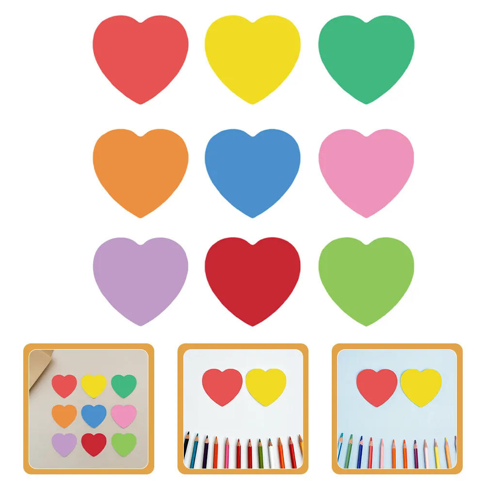 Valentine's Day Heart Paper Cutouts DIY Craft Kit – 2 Sets, Assorted Colors for Classroom, Wedding & Party Decor