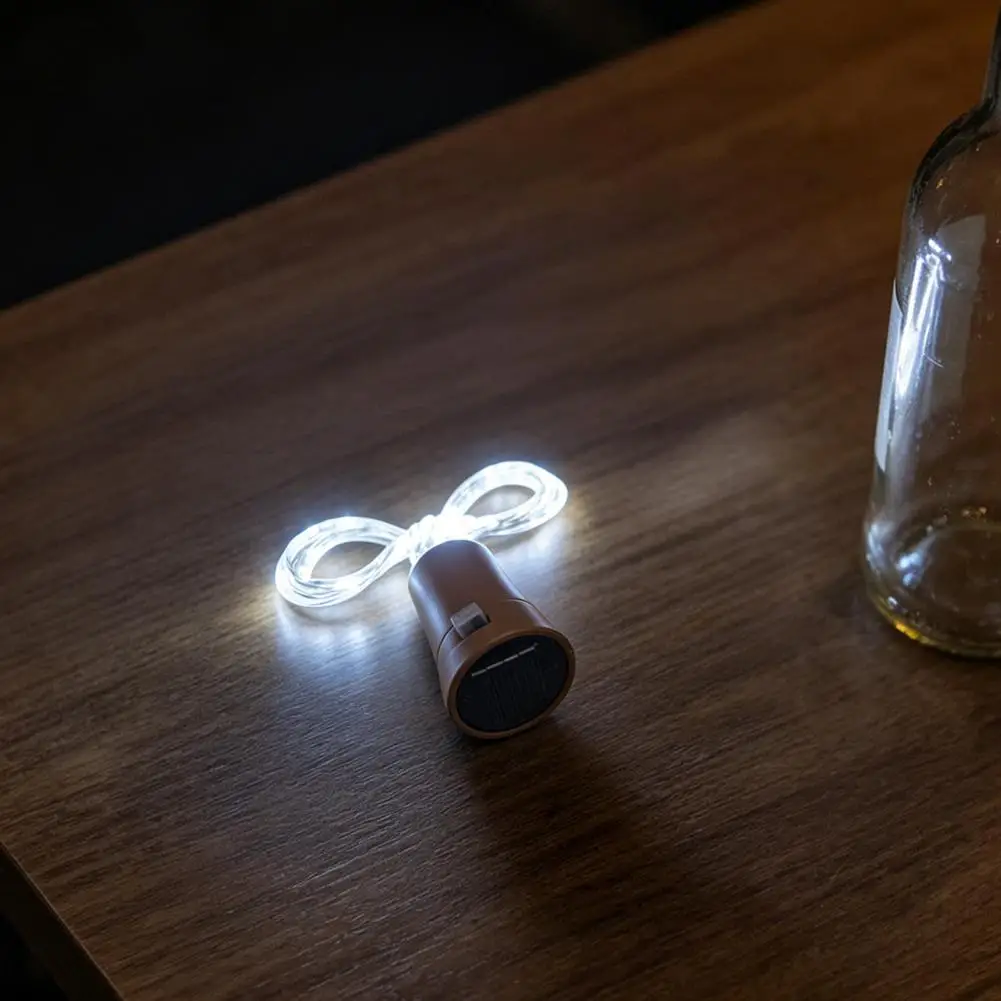 Wine Bottle Light with Cork Solar Powered 10/20 LED Fairy String Light for DIY Liquor Bottles Birthday Party Christmas Wedding D