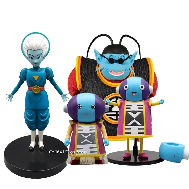 Anime King Kai Dragon Ball Super Grand Priest Zeno Figure Q Version Zen Oh HG Action Figure PVC Model Collectible Doll Toys Gift