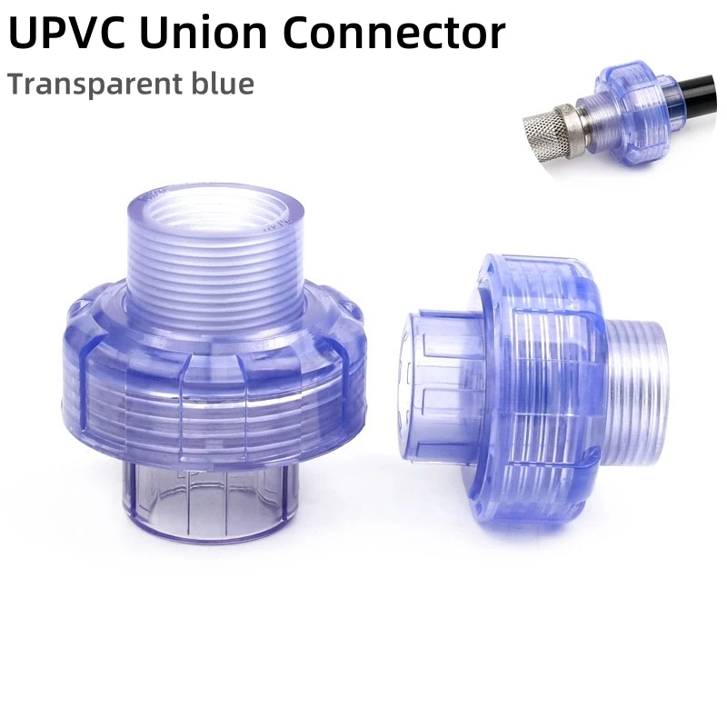 1/5PCS 20~63mm UPVC Union Connectors Garden Irrigation Water Pipe Accessories Aquarium Fish Tank Drainage Tube Joint Fittings