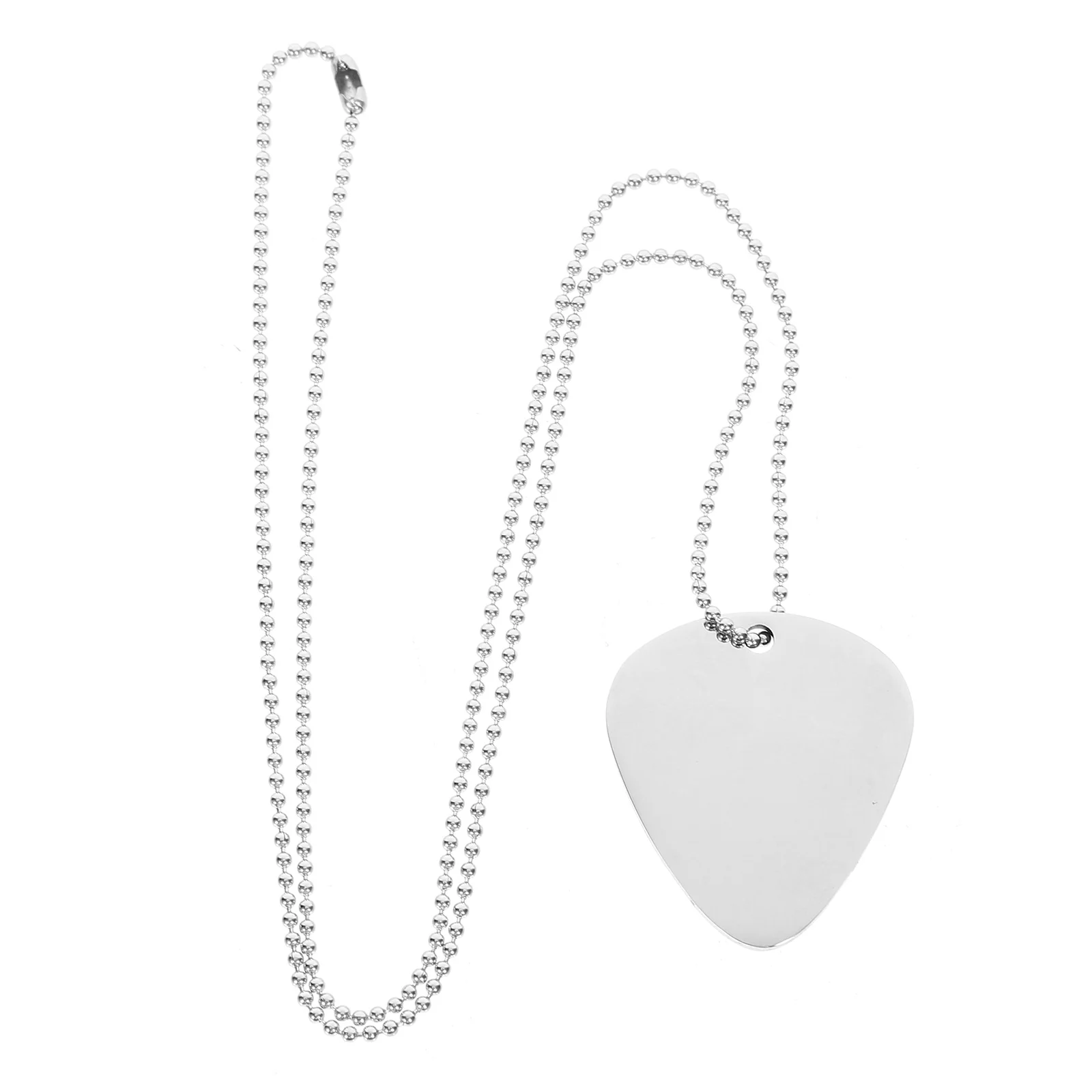 

Guitar Pick Pendant Necklace Metal Simple Design Guitar Shaped Pendant Necklace For Men Women