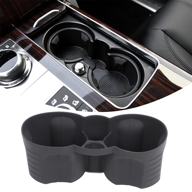 

For 2013-17 Land Rover Range Rover Vogue Silicone Black Car Center Console Water Cup Holder Storage Box Interior Car Accessories