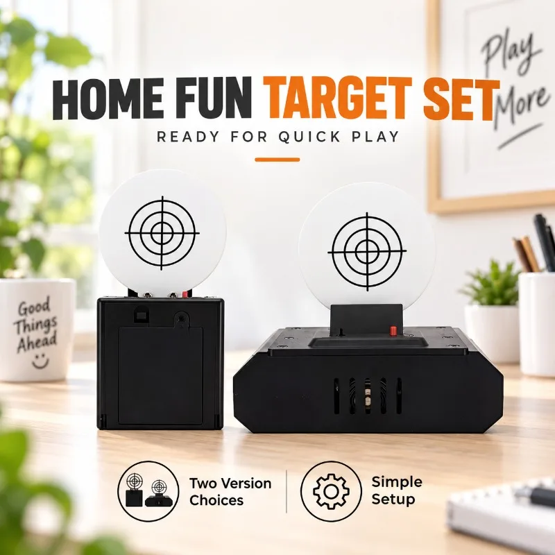 Bullseye Pattern Auto Reset Target Battery Powered Indoor Interactive Hobby Practice Parts