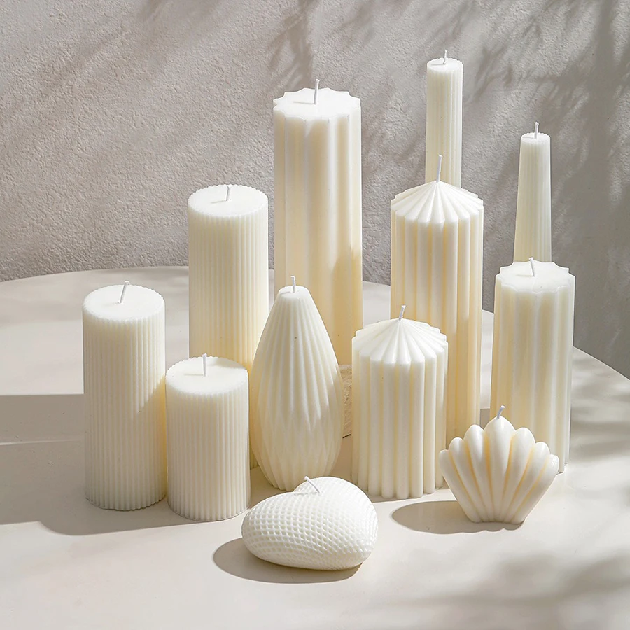1‑Piece Nordic‑Style Cylindrical Pillar Candle, Smokeless Decorative Candle for Wedding, Party, Birthday, Bedroom & Home Decoration