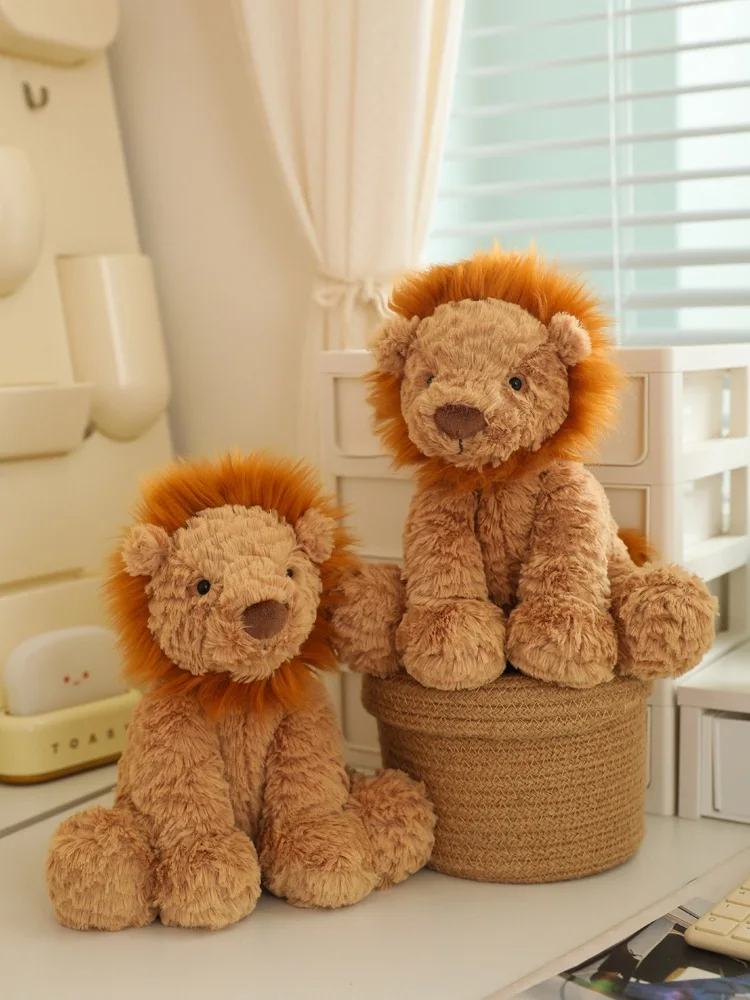 Jellycat simulation little lion plush toy Fuddlewuddle lion cute forest animal little lion doll give children soothing doll