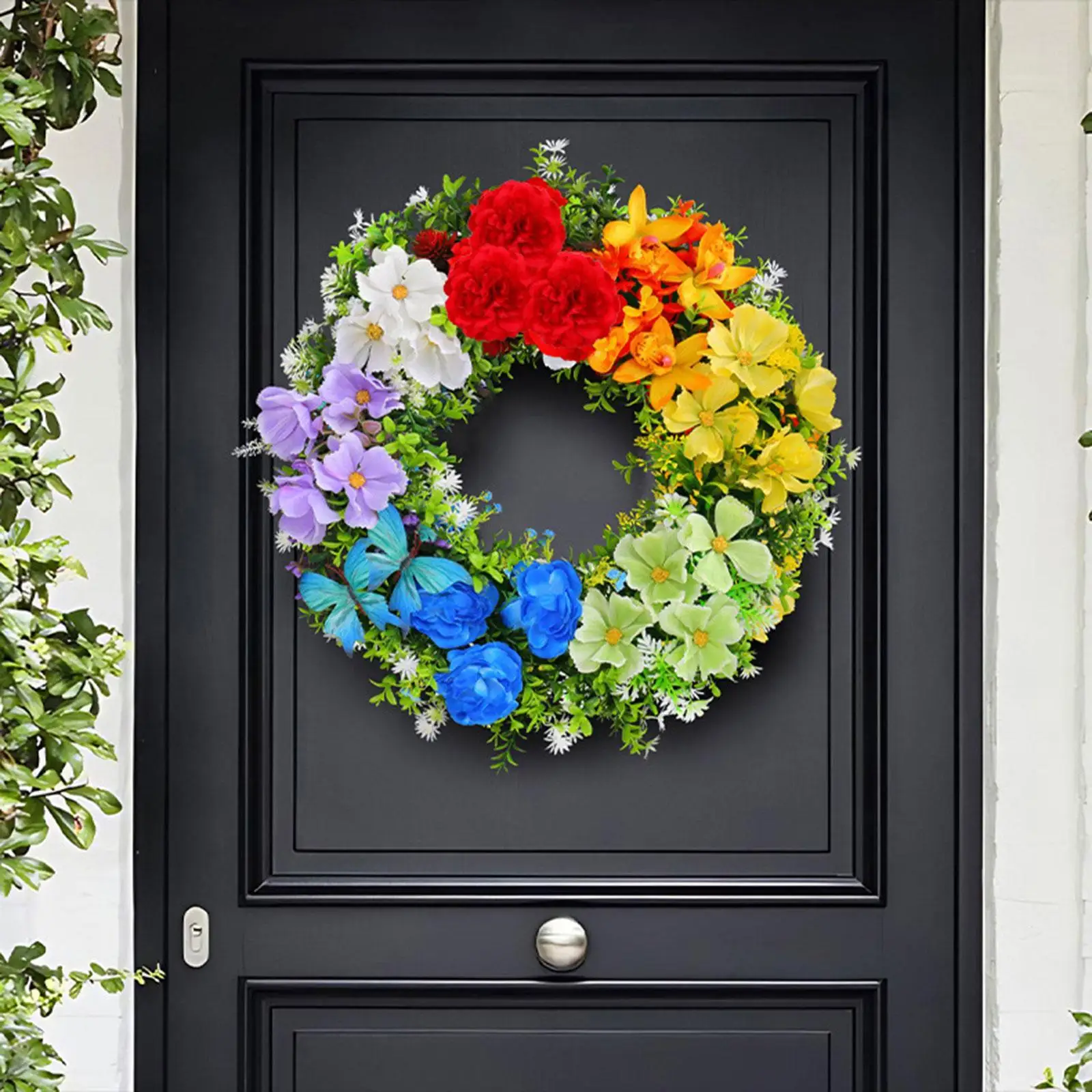 

Artificial Front Door Wreath Centerpieces, Photo Prop Hanging Ornament, Home Decoration for Wall Home Party, Festival Office