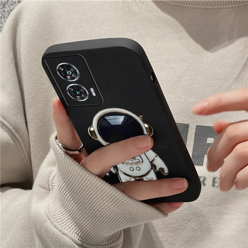 حافظة لهاتف Moto G96 G56 G86 حامل رائد الفضاء الكرتوني من السيليكون المقاوم للصدمات غلاف ناعم لهاتف Moto G56 G96 G86 غطاء هاتف الطاقة #1