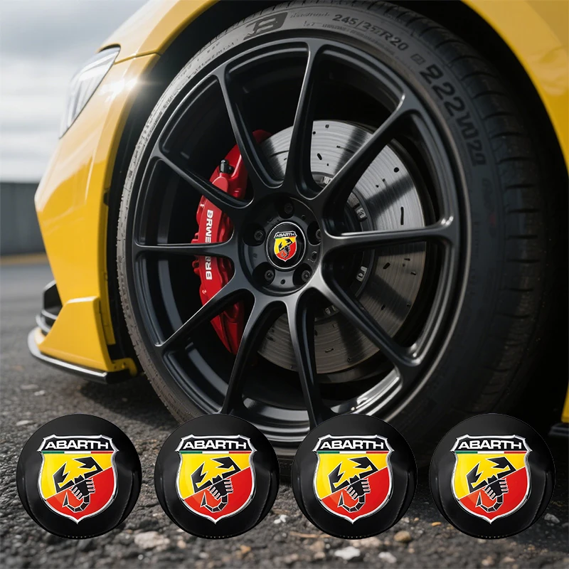 Adesivo de logotipo para tampa central de roda de carro de 56mm, acessório adequado para Abbas Abarth Punto 124/125/500 Stilo Ducato, Acessórios para Carros