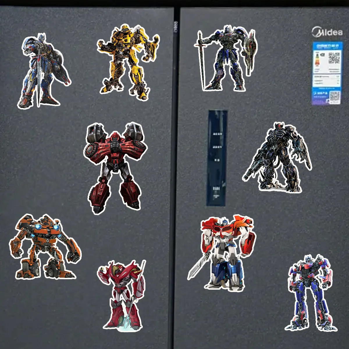Transformation Series Metal Magnetic Refrigerator Stickers OP Prime Bee Boys Autobots Holiday Gift Animation Derivatives