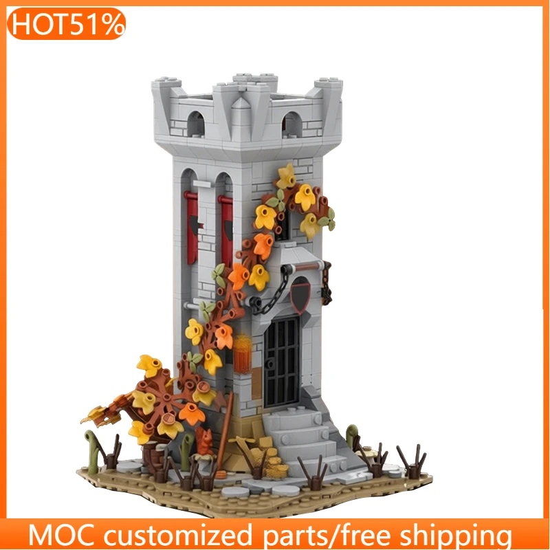 

795 деталей, конструктор MOC Wolfpack Outpost, модульная сборная модель, простой развивающий конструктор, креативная игрушка для самостоятельной сборки, подарок