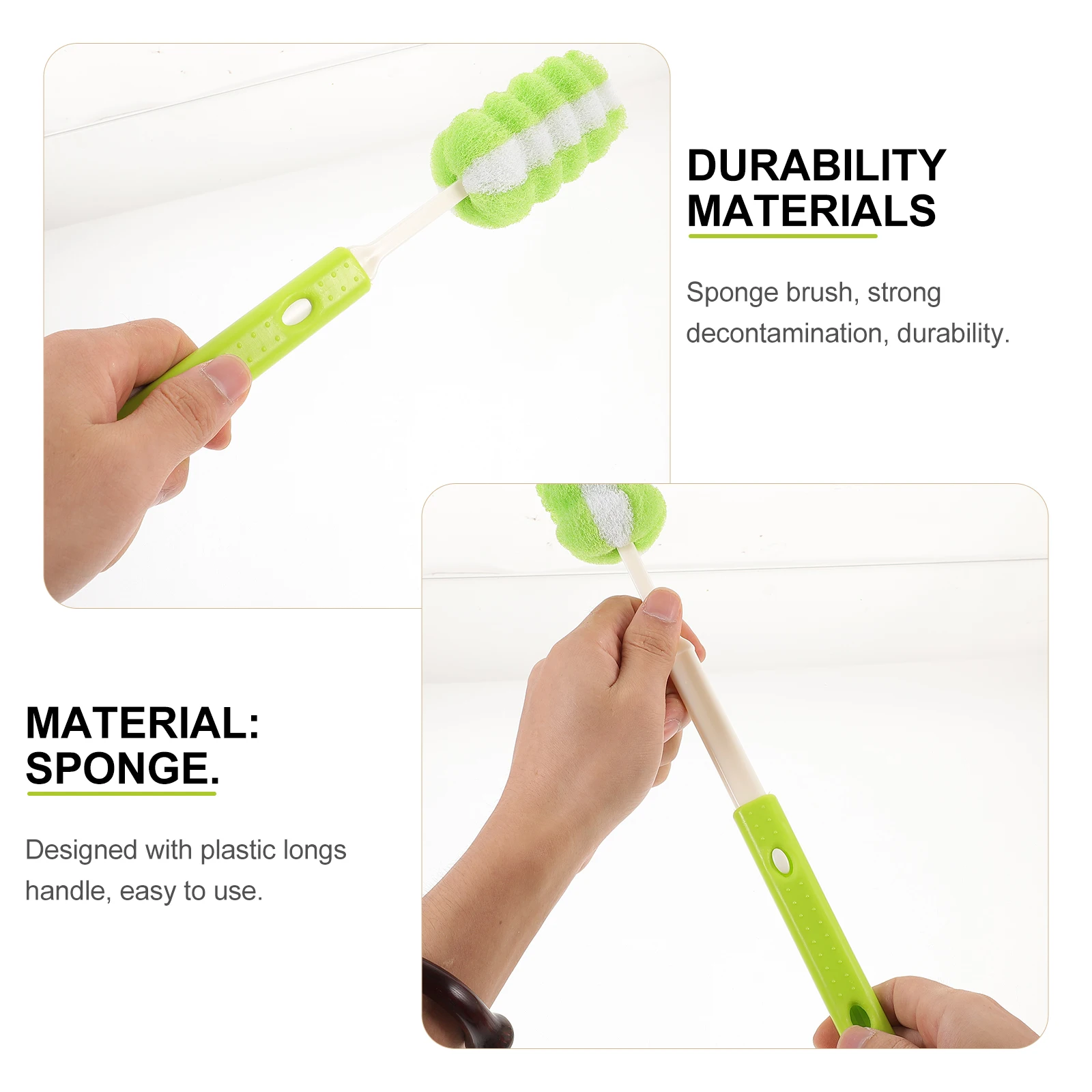 كوب زجاجة إسفنجي لتنظيف كوب الزجاجة بمقبض طويل #5