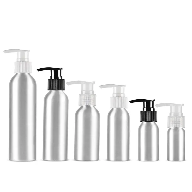 20 X 30ml 50ml 100ml 120ml 150ml 200ml 250ml 1L Empty Aluminum Bottles Dispenser Body Lotion Cream Liquid Soap Sprayer Container