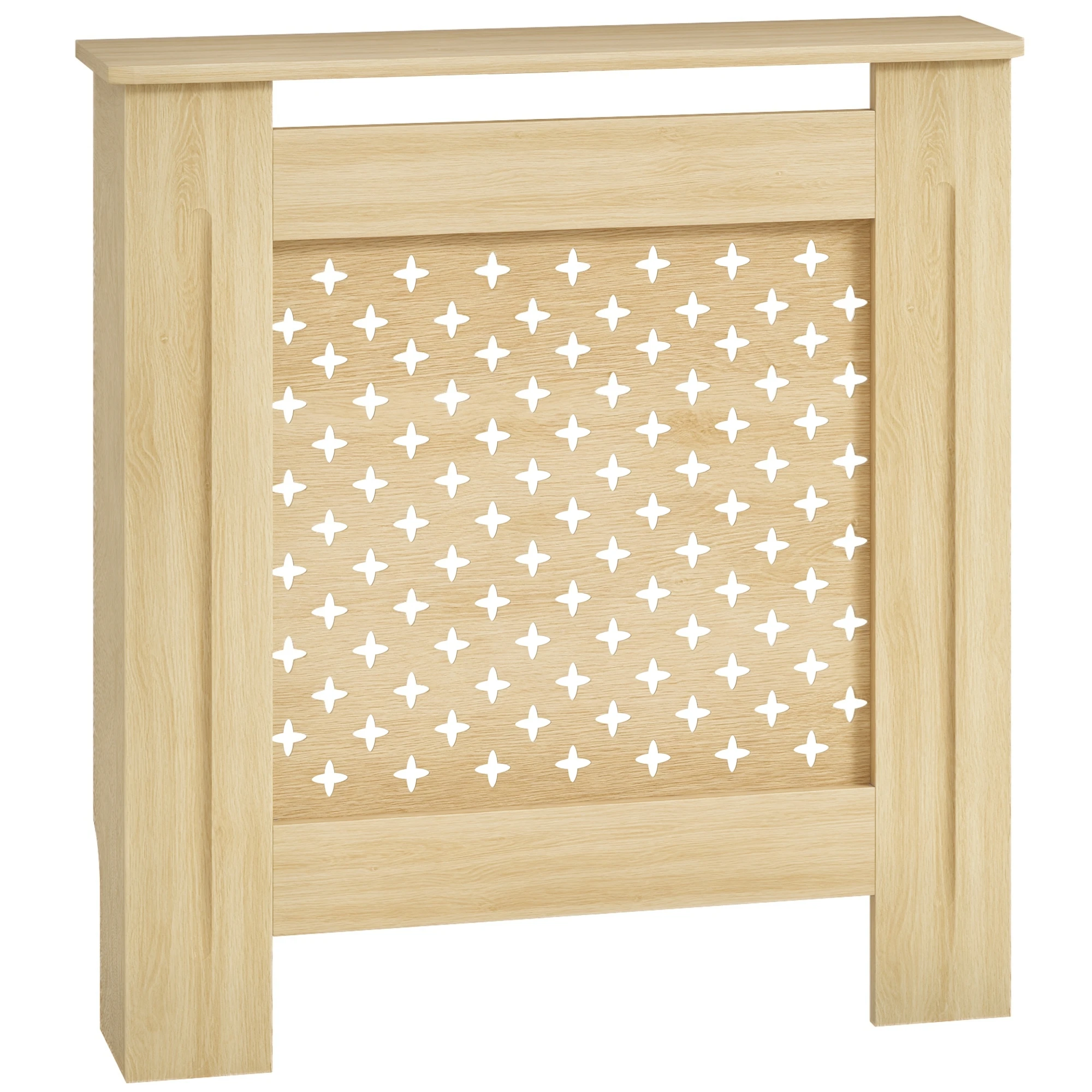 HOMCOM Cubre Radiadores Cubreradiador de MDF Cubierta para Radiador para Salón Dormitorio Pasillo 78x19x82 cm Roble