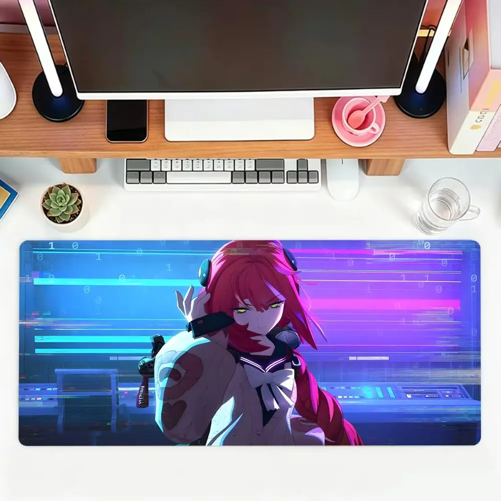 Cute artist Ukinami Yuzuha Mouse Pad Large Gaming Mat, Waterproof Non-Slip Mouse Pad with Stitched Edge