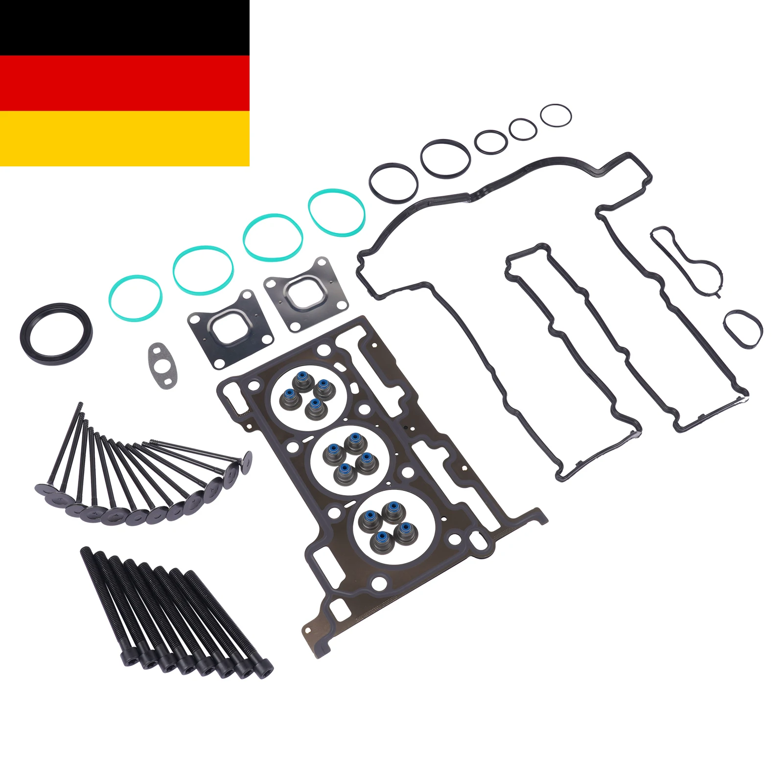 Image of AP03 Zylinderkopfdichtungssatz + Schrauben + Ventile für Ford 1,0 Ecoboost M1DA M2DA HS-11056.2