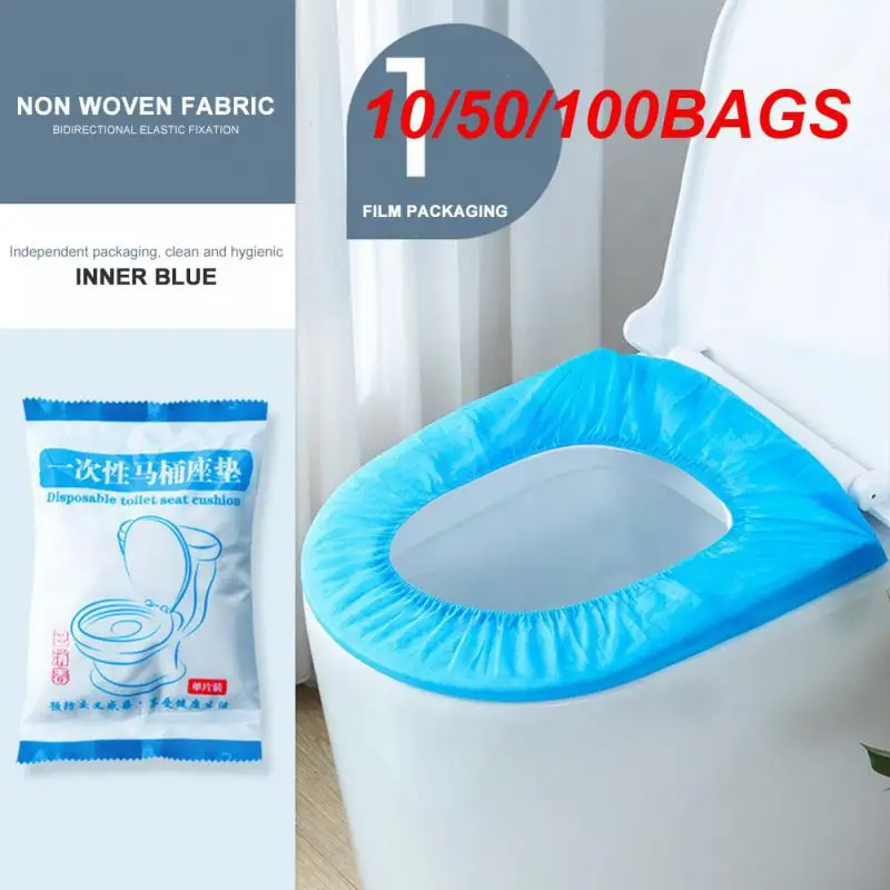 10/50/100BAGS Closestool Mat Dirtproof Non-woven Paste Disposable Bathroom Accessories Cushion Seat Toilet Mat Pad