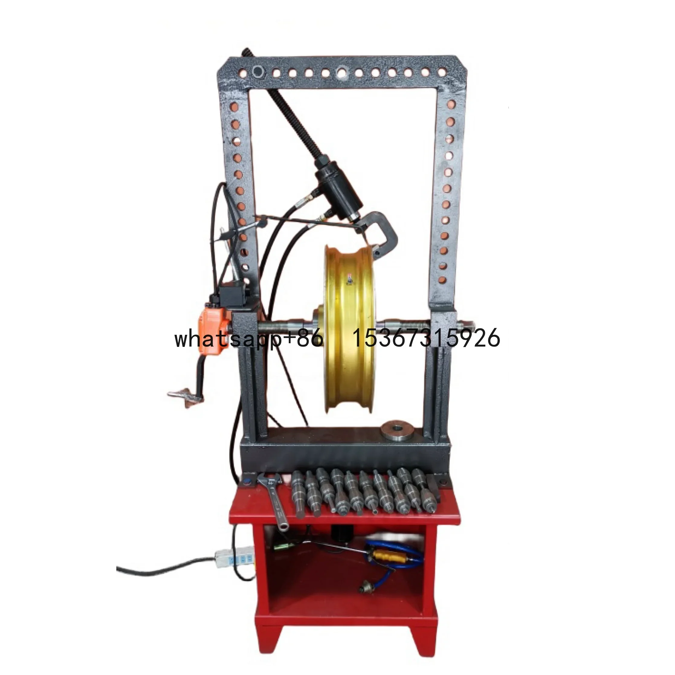 2024 China New motor steel rim repair straightening machine steel car rim roller straightener machine