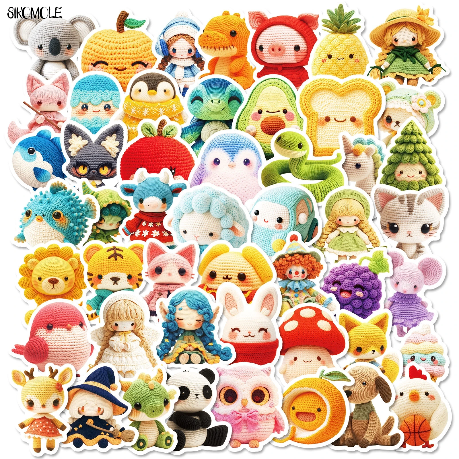 10/30/50PCS การ์ตูนสัตว์ PVC น่ารัก Graffiti สติกเกอร์ความงาม DIY ตกแต่งของเล่นเด็กกระเป๋าเดินทาง Decal สติกเกอร์แพ็ค