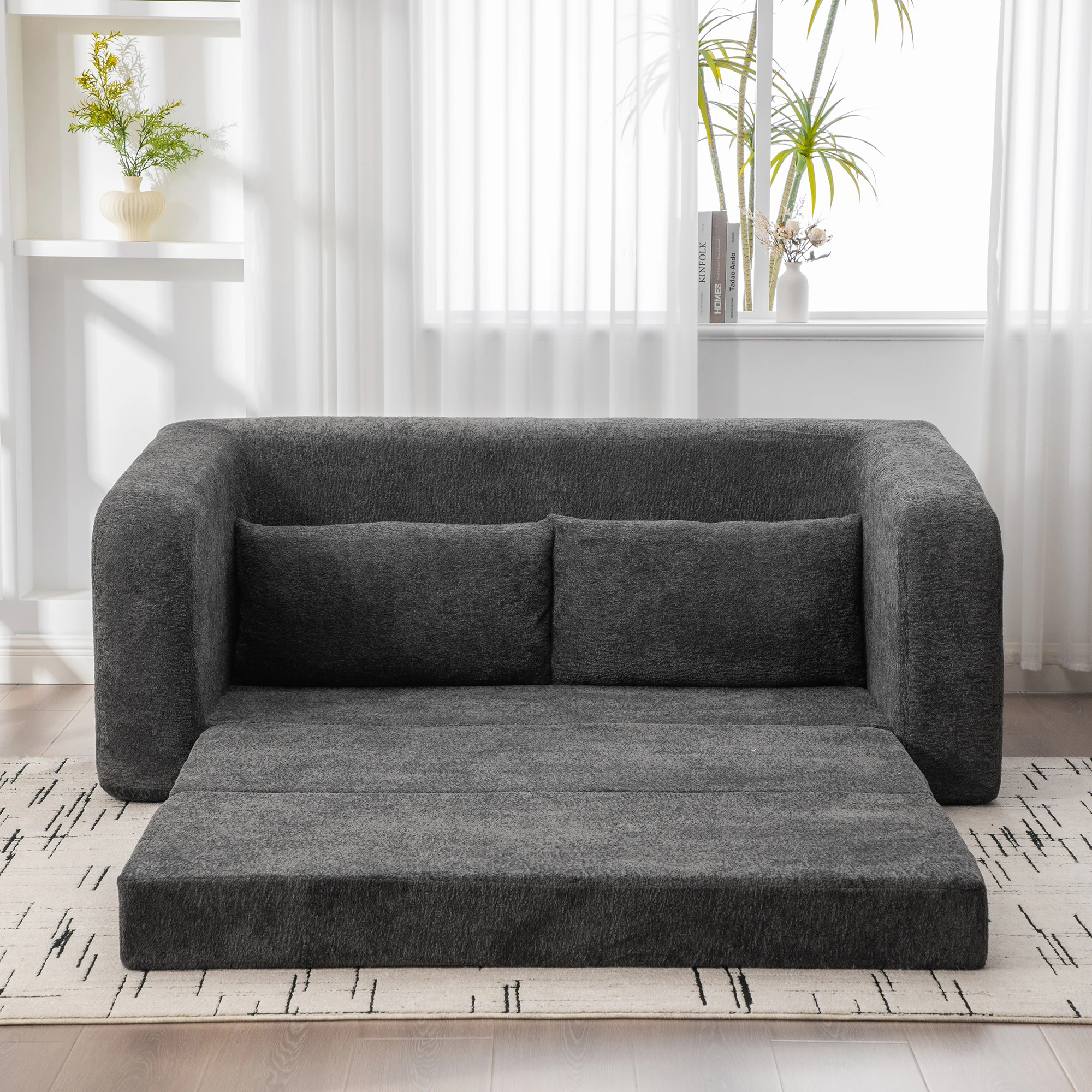 Sofá cama modular sin estructura, ideal para la sala de estar, con diseño sin marco y que ahorra espacio. - AliExpress 
