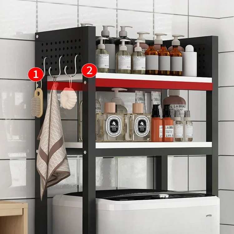 Shelf above washing machine Floor-to-ceiling balcony Adjustable non-punching drum pulsator Multi-layer storage rack
