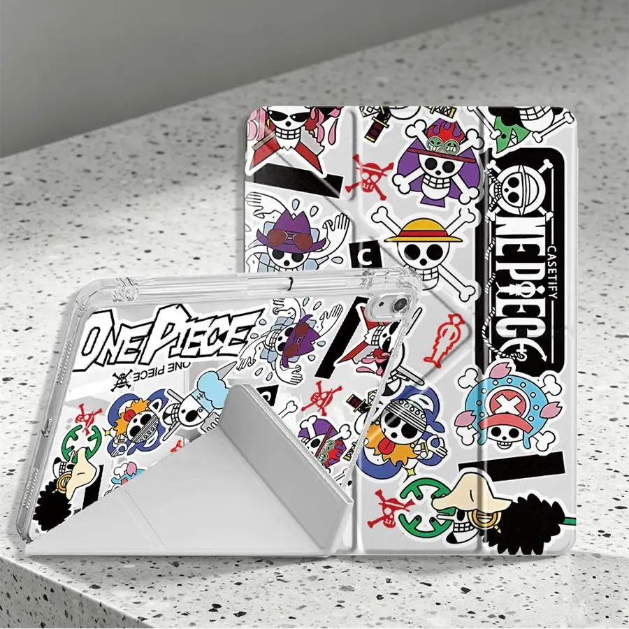 One P-Piece Zoro Luffys Tablet Case For Samsung Galaxy Tab A8 A9 Plus S10 Lite S8 S9 Plus S7 FE A11 With Pen Slot Cover