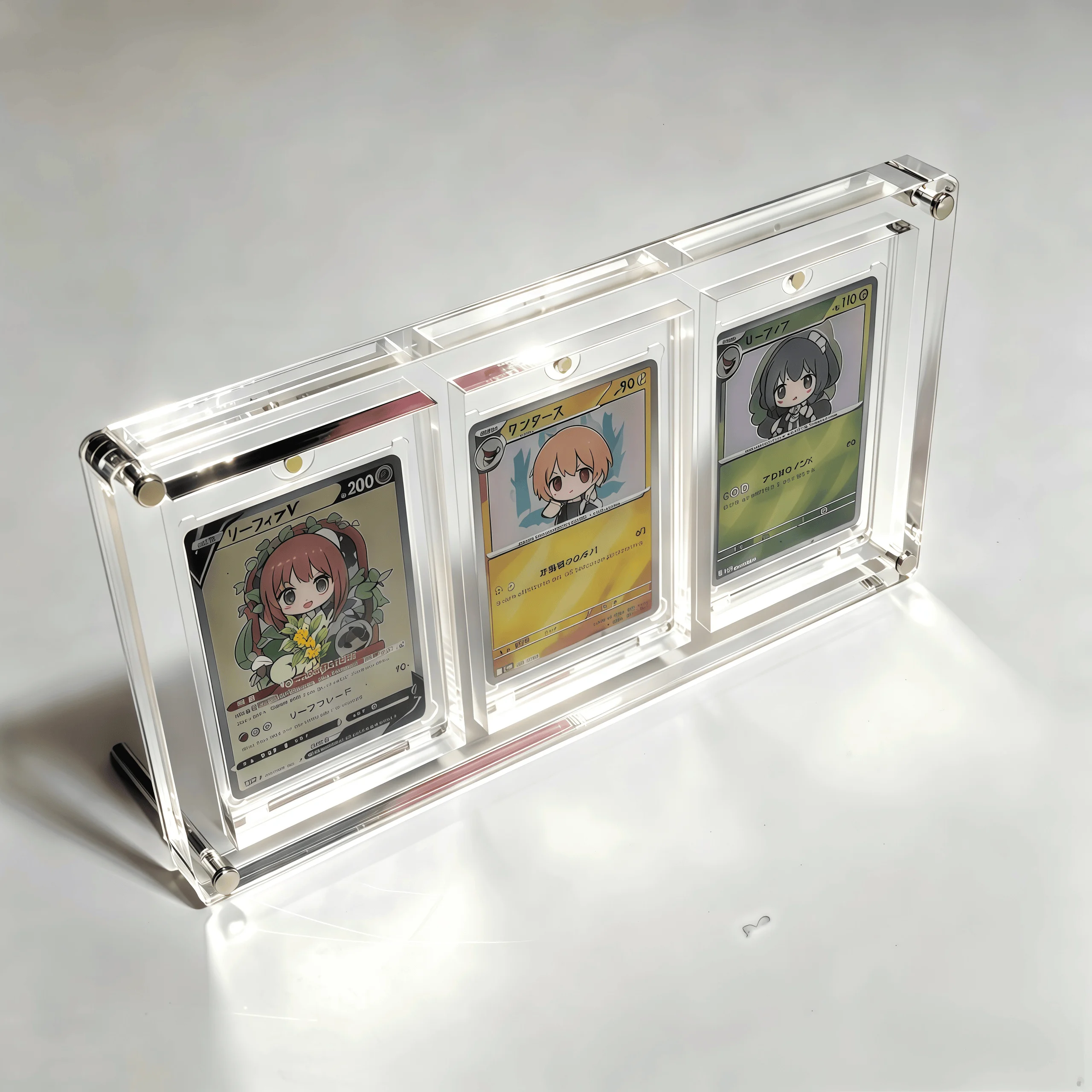 PTCG Display Stand Polaroid Picture Frame 35PT Extra Thick YGO Card Shot Extra Action Stuck Brick-3 Slots