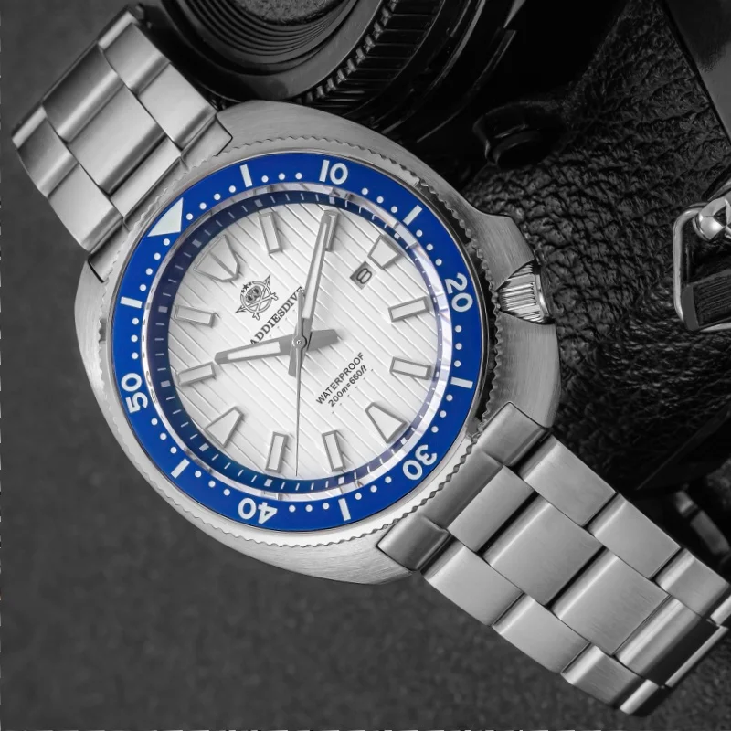 

ADDIESDIVE Men's Watch Sapphire Crystal BGW9 Super Luminous 316L Stainless Steel Abalone Quartz Watch AD2507 20Bar Waterproof