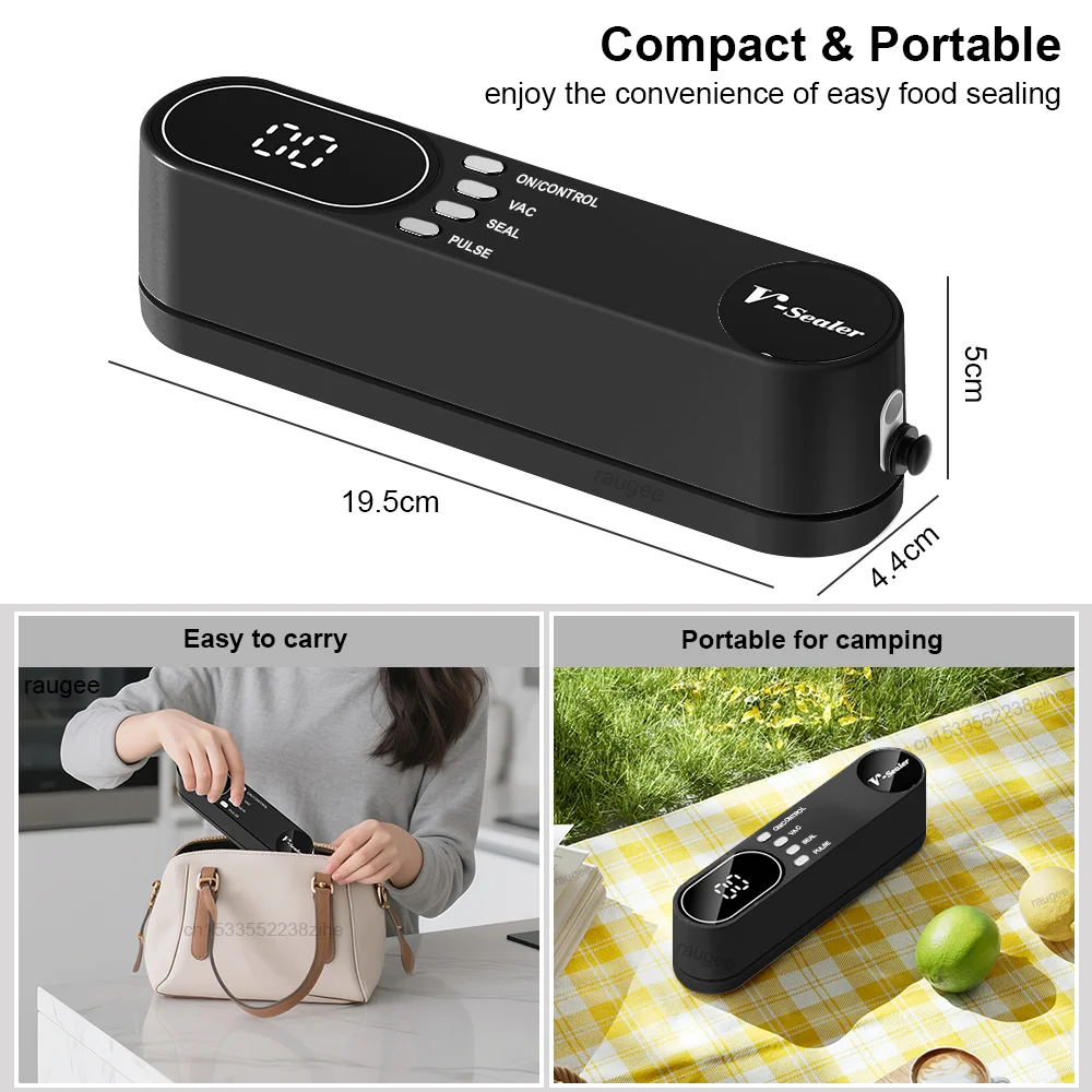 فراغ السدادة متعددة الوظائف اللاسلكية الغذاء حزمة حقيبة الحرارة السدادة USB قابلة للشحن البسيطة التلقائي الغذاء فراغ آلة الختم