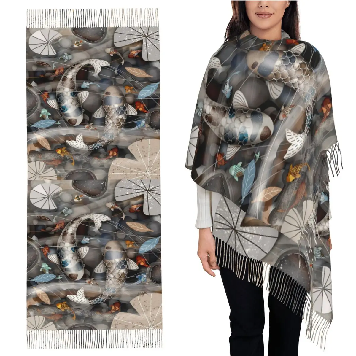 Koi Fish Pond Scarf… - image