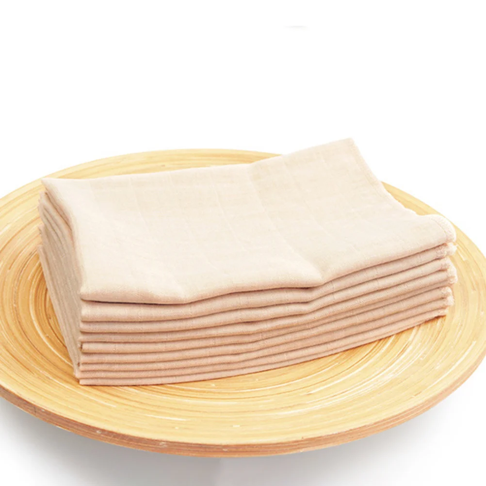 

6Pcs Baby Saliva Towels Double-Layer Organic Cotton Soft Breathable Reusable Washcloths Nursing Feeding Towel Gauze Handkerchief