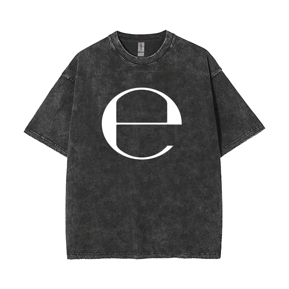 Washed Vintage Rapper Bladee Graphic T Shirt Drain Gang Ecco2K Yung Lean T-shirt Men Women Hip Hop Fashion Oversized T-shirts