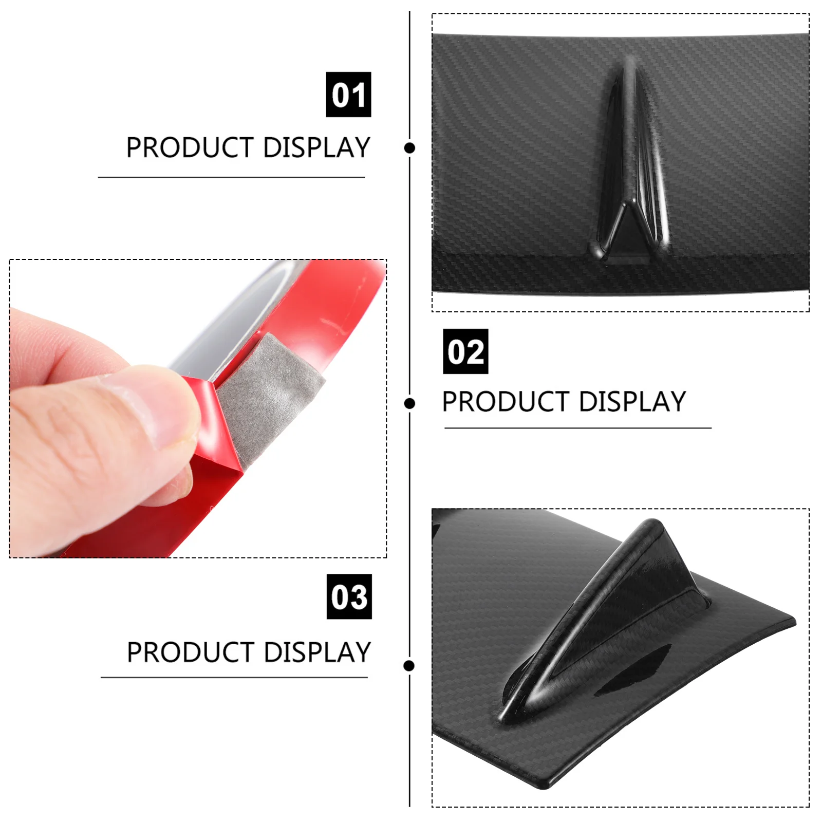 

Car Rear Bumper Diffuser Spoiler High-Performance Abs Durable Noise Reduction Universal Fit Most Vehicles Truck Back Lip Body