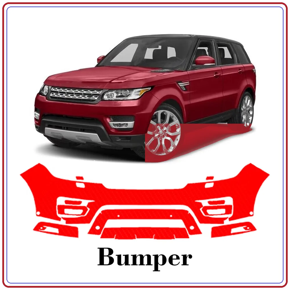 For Land Rover Range Rover Sport 2014-2017 Precut TPU Paint Protection Film PPF Front Bumper Kit Clear Bra Stone Guard EU UK