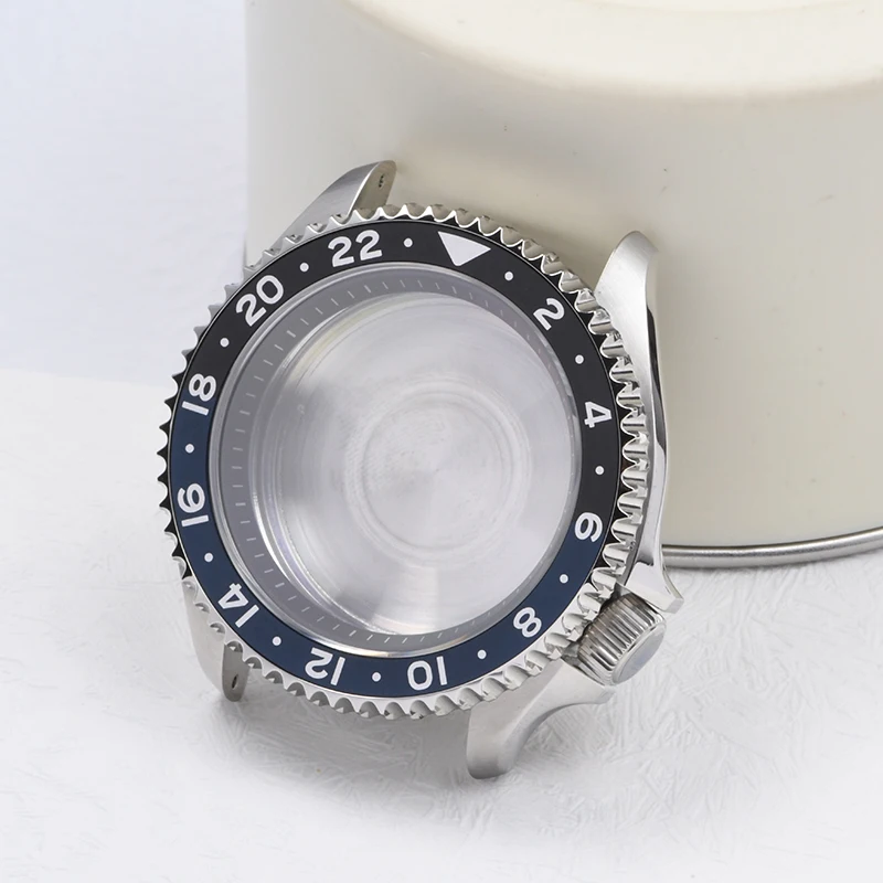 

Корпус для часов GMT SKX007 009 из нержавеющей стали с сапфировым стеклом, подходит для дайверских часов Seiko с автоматическим механизмом NH34.