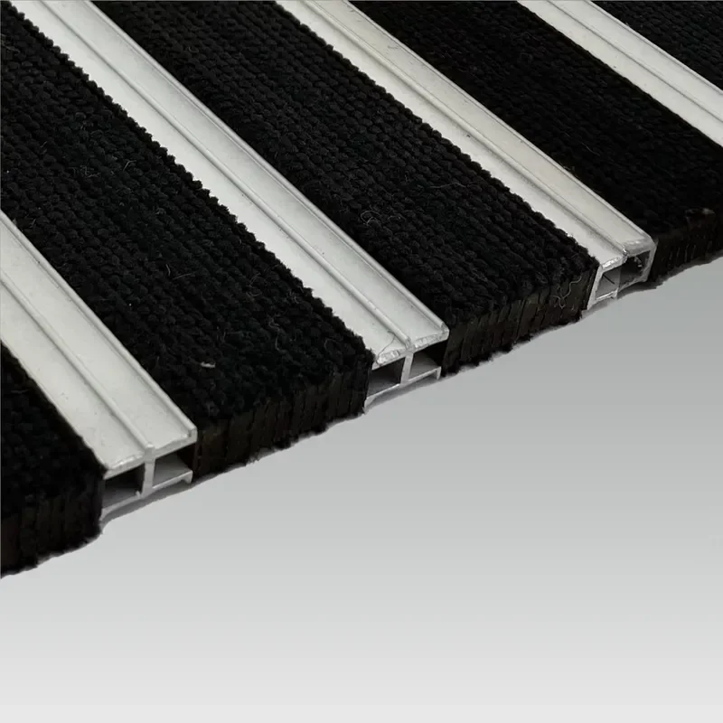 18MM Reversible Bearing Forklifts Wheelchairs Commercial Outdoor Rubber Aluminum Entrance Floor Mat