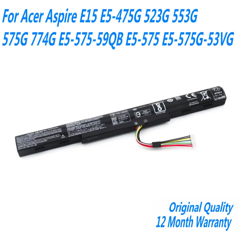 

New AS16A5K AS16A7K AS16A8K Laptop Battery For Acer Aspire E15 E5-475G 523G 553G 575G 774G E5-575-59QB E5-575 E5-575G-53VG