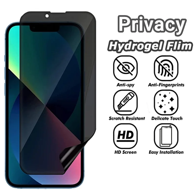 Anti-Spy Hydrogel Film For ZTE Axon 10 Pro 5G Screen Protector For ZTE Blade V10 A7 Helio P60 Vita Voyage 10 5G