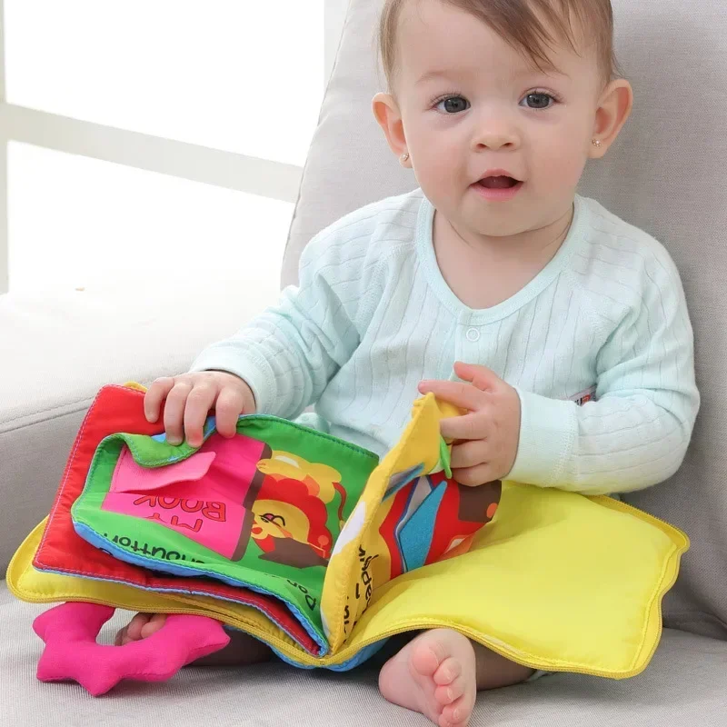 [Funny] Early education puzzle cloth book with 100% safe ring paper books baby story book Learn to wear clothes book baby gift