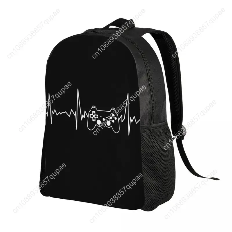 Custom Gamer Controller Heartbeat Laptop Backpack Women Men Fashion Bookbag College School Student Video Game Geek Gaming Bag