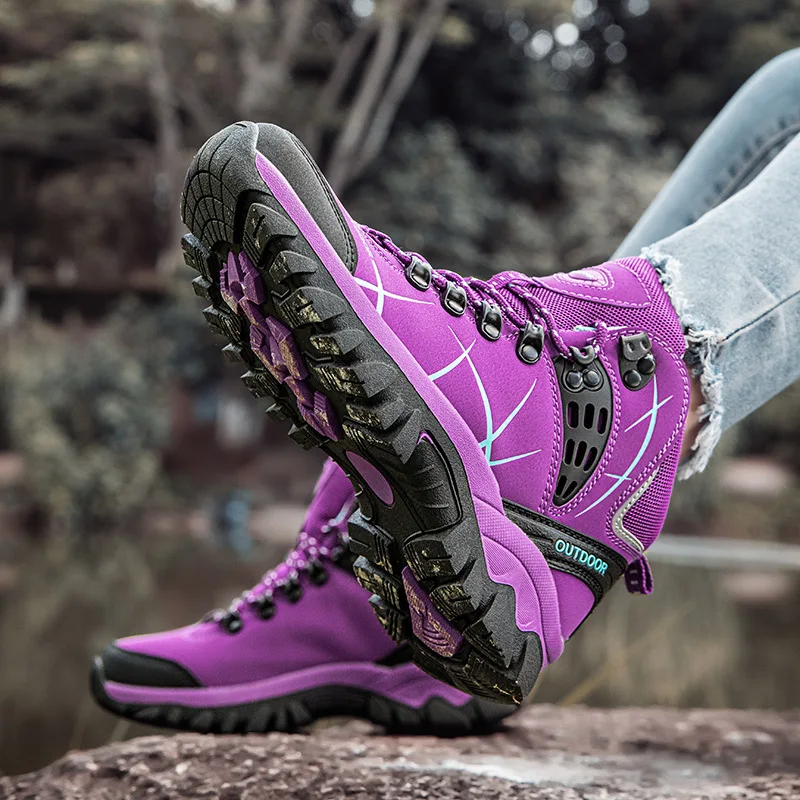 Women's Hiking Shoes Spring and Autumn Camping Shoes Sports Women's Shoes Anti Slip, Wear-resistant, Anti-collision Hiking Boots