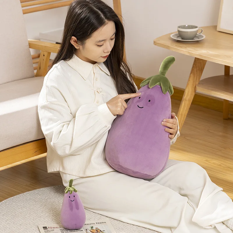 ألعاب قطيفة على شكل باذنجان لطيفة ومضحكة، ألعاب قطيفة رائعة، بلوشيز نباتية، ديكورات معلقة للأطفال، هدية عطلة للفتيات #2