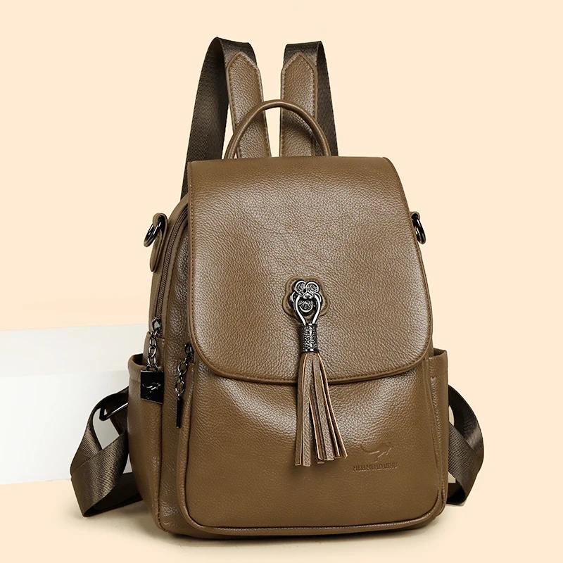 캐주얼 여성 가죽 백팩, 디자이너 숄더 백, 여성용 2022 백팩, 십대 소녀용 학교 가방, Sac Mochila Feminina