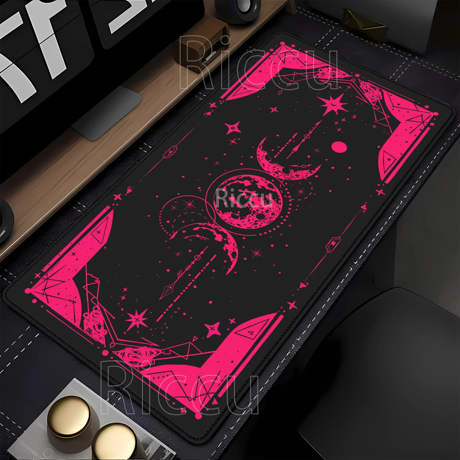 Cute Scenery Star Moon Mouse Pad XXL Computer Office Non-slip Base Gaming Keyboard Mousepad Larger HD Printing Overlock Desk Mat
