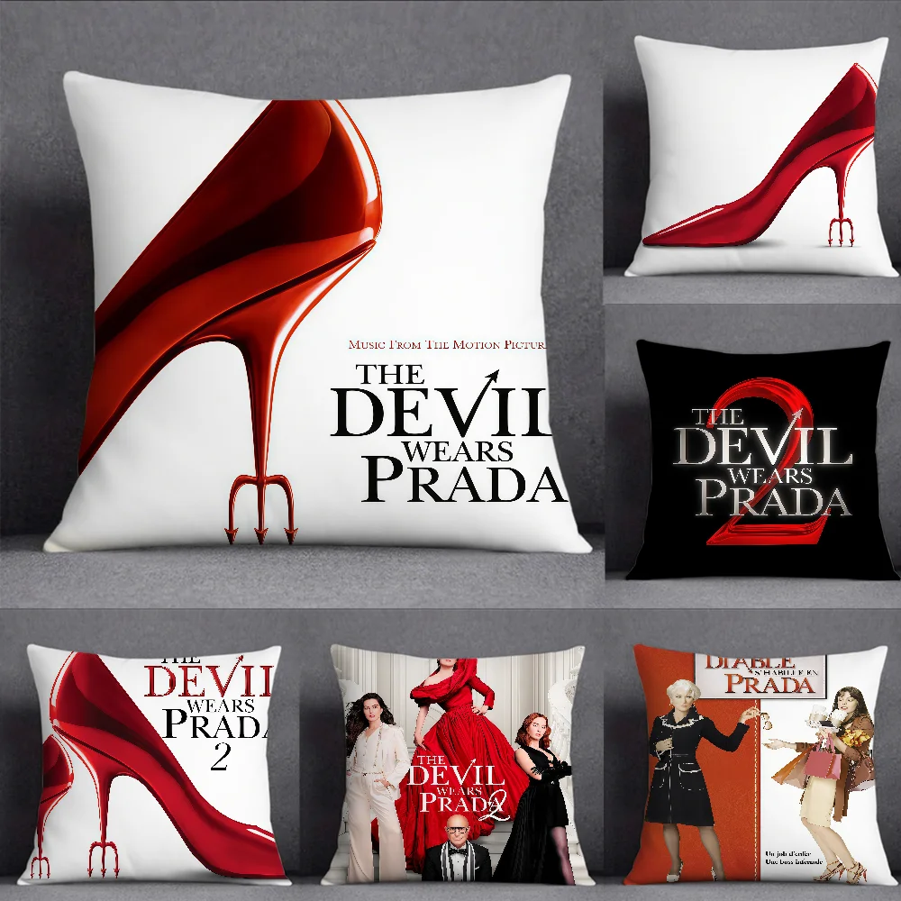 Movie The Devil Wears Prada 2 Pillow Case Square Double-Sided Printing Sofa Cushion Cover Pillowcase Bedroom Bedside