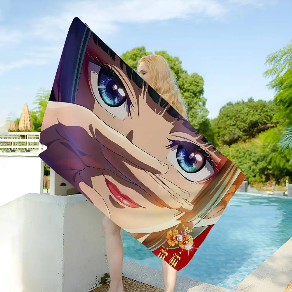 Popular Anime The Apothecary Diaries Microfiber Printed Beach Towel Mountain Climbing Swimming Running Absorbent Soft Towel