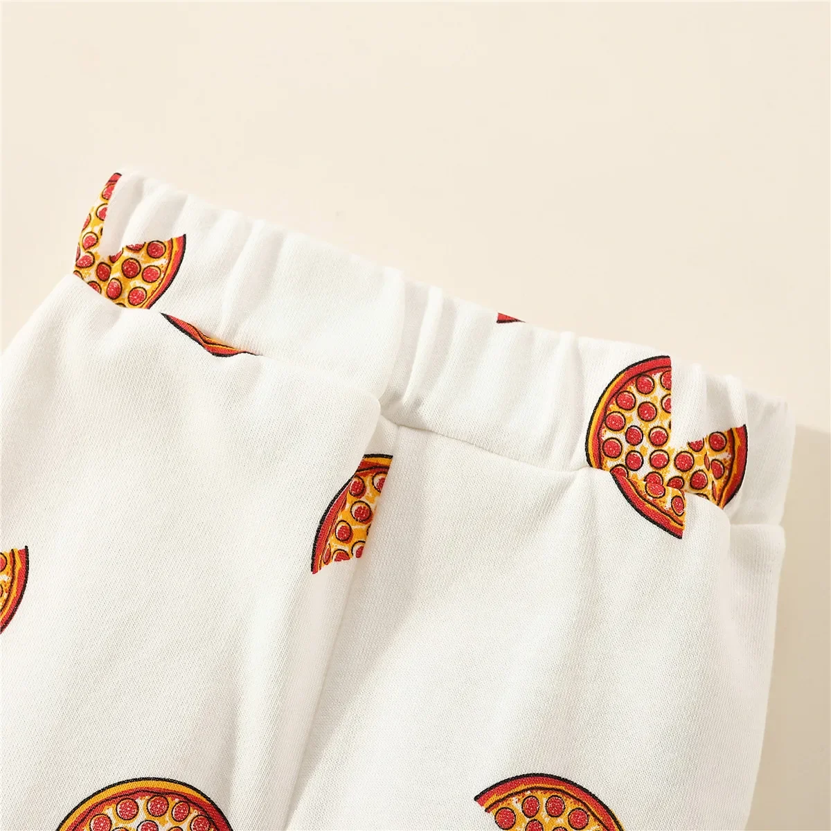 Spring And Summer 2023 Boys And Girls' New Pizza Graffiti Baby Sports Pants Are Suitable For Boys From 6 Months To 3 Years Old