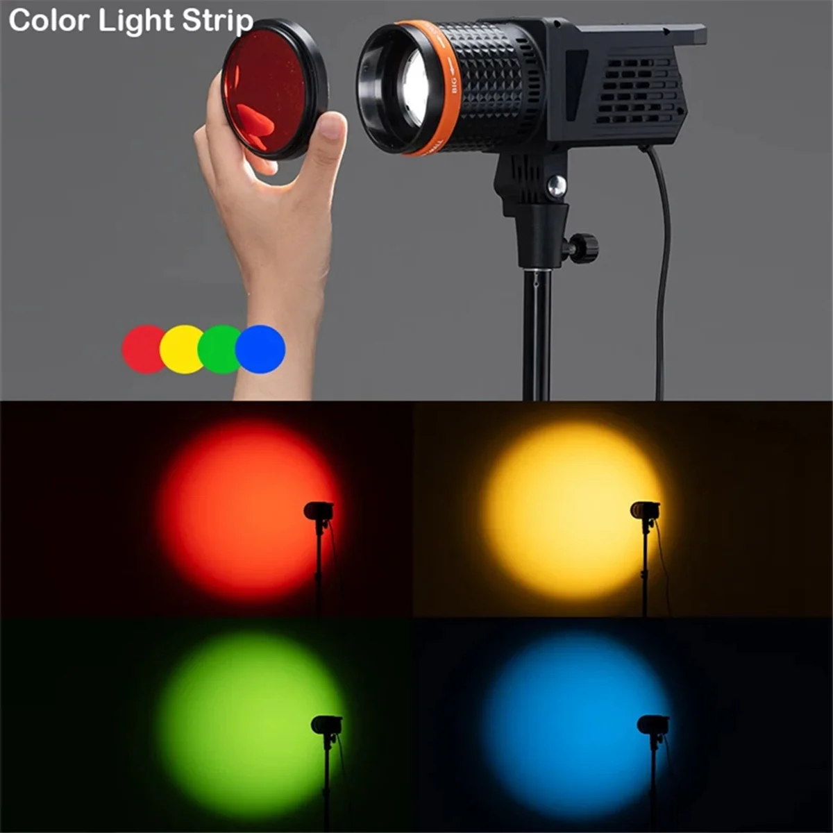 

CLCUV 40W Photography LED Video Light 3000k-6000k Daylight-Balanced Sun Lamp for Portrait Flash Studio Live EU-PLUG