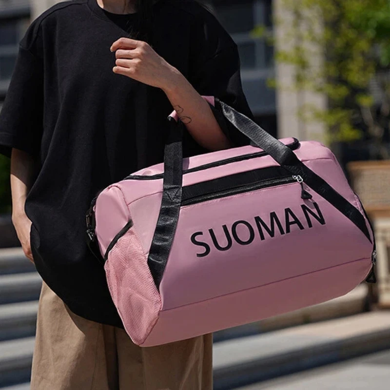 

Женская большая дорожная сумка, однотонная сумка для плавания, треккинга, кемпинга, портативная спортивная сумка для фитнеса, йоги, багаж для выходных и поездок